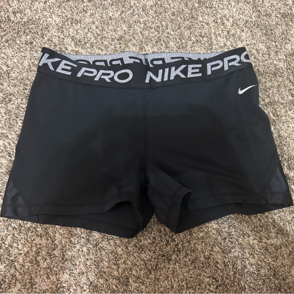 Nike Black and Gray Athletic Shorts Moisture-Wicking Design